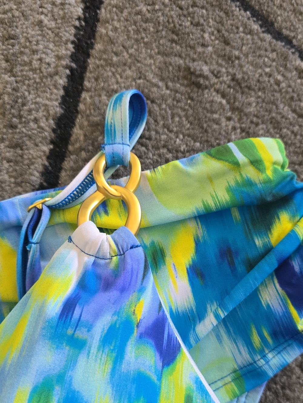 Bleu Rod Beattie  Blue, Yellow & White Tankini Set Sz 10 Nwt - Picture 8 of 8